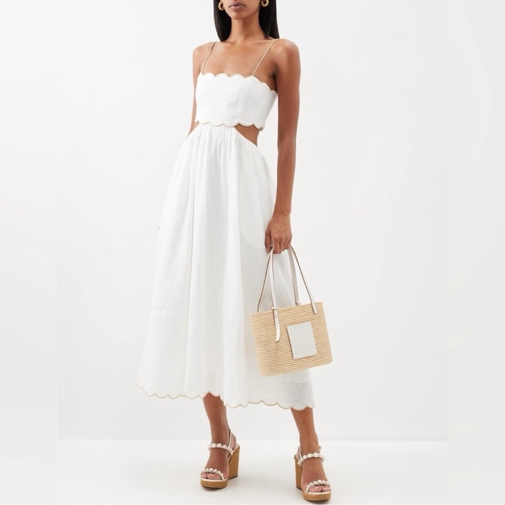 Zimmermann White Midi Dress